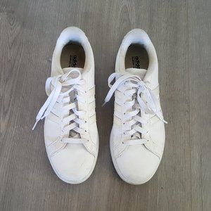 White Adidas Superstars with Pearlescent Accents